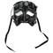 Gallerie II 7" Distressed Black and Silver Industrial Cyborg Halloween Masquerade Mask